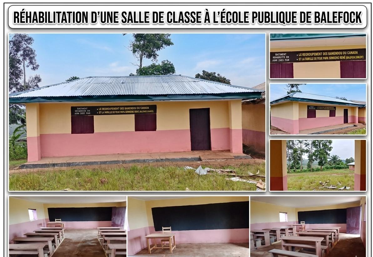 Réhabilitation d'une salle de classe à Balefock